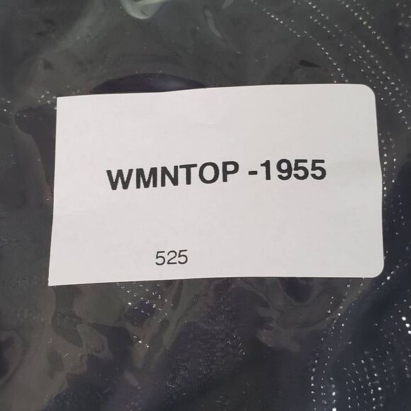 Maurices Women’s Sheer Glitter Long Sleeve Top Black Size Small Stretch Fitted - Picture 7 of 7